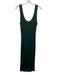 Cotton by Autumn Cashmere Size L Green Cotton Ribbed Knit Scoop Neck Midi Dress Green / L