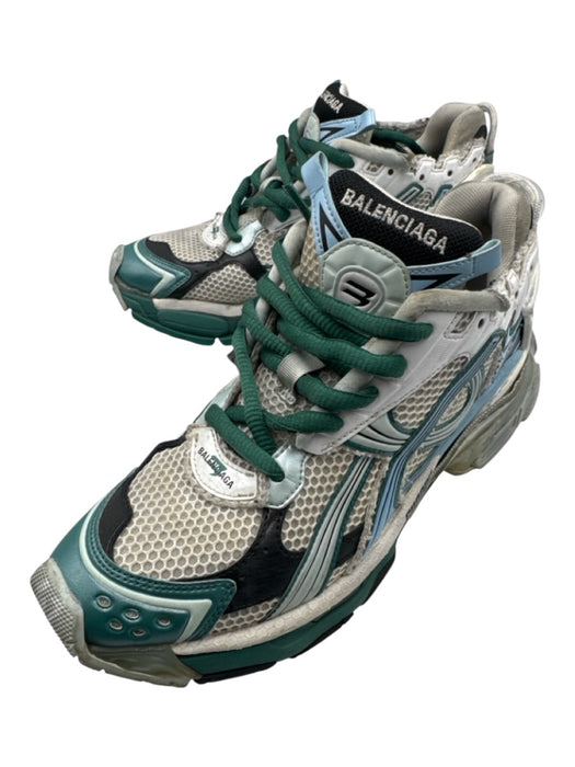 Balenciaga Shoe Size 42 AS IS White & Green Synthetic Mesh Sneaker Men's Shoes White & Green / 42