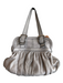 Cole Haan Taupe Leather silver tone hardware Stitch Detail Gathered Pleats Purse Taupe