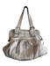 Cole Haan Taupe Leather silver tone hardware Stitch Detail Gathered Pleats Purse Taupe
