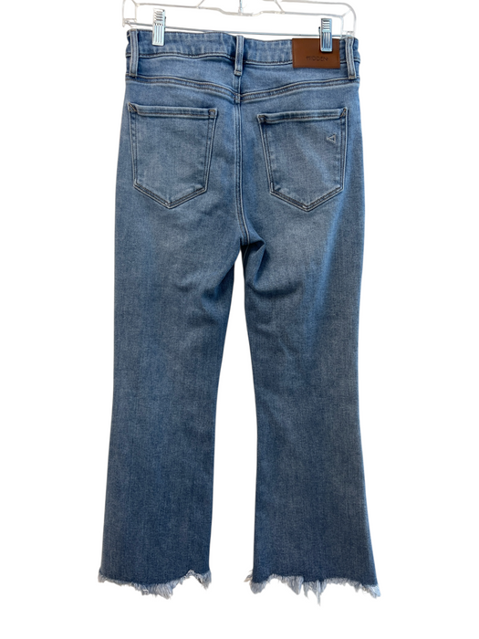 Hidden Size 27 Blue Cotton Blend Stretch High Rise Cropped Flare Jeans Blue / 27