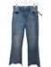 Hidden Size 27 Blue Cotton Blend Stretch High Rise Cropped Flare Jeans Blue / 27