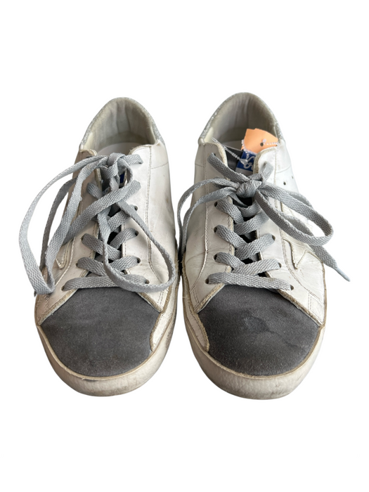 Golden Goose Shoe Size 38 White Leather Glitter Distressed Low Top Shoes White / 38