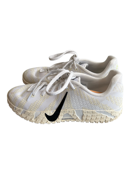Nike Shoe Size 38.5 Cream Fabric Manmade Sole Round Toe lace up & zip Shoes Cream / 38.5