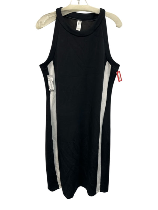 Spanx Size XL Black & White Modal & Polyester Tank Dress Midi White Stripe Dress Black & White / XL