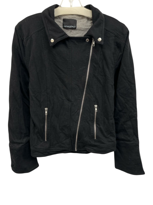 Cynthia Rowley Size XL Black Cotton Zipper Long Sleeve Jacket Black / XL
