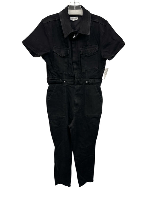 Good American Size 4 Black Cotton & Elastane Denim Multiple Pockets Jumpsuit Black / 4