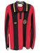 live breath futbol Size XL Black & Red Cotton Striped Knit Collared Sweater Black & Red / XL
