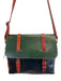 No Brand Green & Multi Leather messenger Crossbody Button Front Bag Green & Multi / Medium
