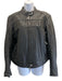 Harley Davidson Size L Black Leather Perforated Zip Front Jacket Black / L