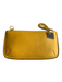 Joy Susan Yellow Leather Gold hardware Strap Incl Inside Pocket Zipper Bag Yellow / S