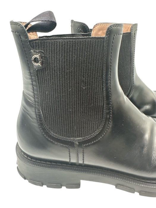 Ferragamo Shoe Size 10.5 Black Leather Solid Boot Men's Shoes Black / 10.5