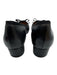 Duo Shoe Size 38 Black Leather Bow Round Toe Block Kitten Heel Pumps Black / 38