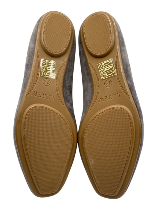 J. Crew Shoe Size 7.5 Gray Suede Square Toe Flats Gray / 7.5