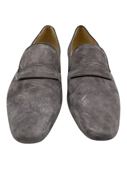 J. Crew Shoe Size 7.5 Gray Suede Square Toe Flats Gray / 7.5