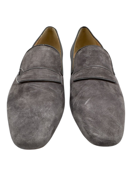 J. Crew Shoe Size 7.5 Gray Suede Square Toe Flats Gray / 7.5