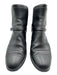 Chanel Shoe Size 39 Black Leather Buckle Logo Block Heel Ankle Booties Black / 39