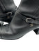 Chanel Shoe Size 39 Black Leather Buckle Logo Block Heel Ankle Booties Black / 39