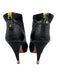Chanel Shoe Size 38 Black Leather Gold Heel Stiletto Vintage Booties Black / 38