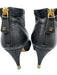 Chanel Shoe Size 38 Black Leather Gold Heel Stiletto Vintage Booties Black / 38