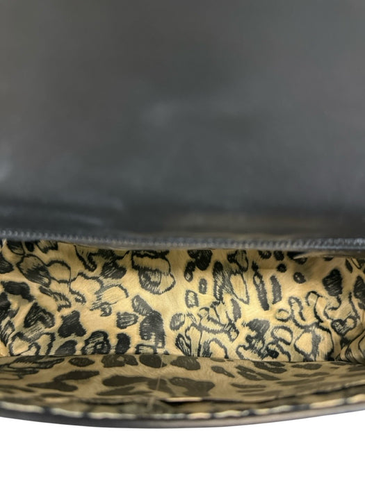 Longchamp Black Pony Hair Studded Gunmetal Hardware Crossbody Bag Black / Small