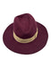 Hat attack Maroon Wool Tear Drop Bow Detail Hat Maroon / One Size