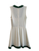 Staud Size XS Cream & Green Polyester Blend Square Neck Sleeveless Romper Dress Cream & Green / XS