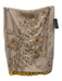 Tracey Reese Size M / 8 Tan Beige Silk Embroidered Flowers Ruffle Hem Skirt Set Tan Beige / M / 8