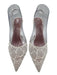 Amina Muaddi Shoe Size 40 White Lace Pointed Toe Slingback Heel Pumps White / 40