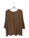 LaRoque Size S Brown Silk Flowy Bell Sleeve High Low Top Brown / S