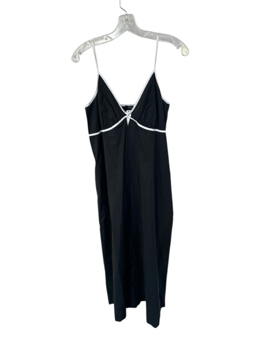 Rails Size L Black Cotton Spaghetti Strap Elastic Back Cross tie Maxi Dress Black / L