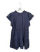 Marie Oliver Size M Navy Cotton Blend Embroidered Ruffle Key Hole back Dress Navy / M