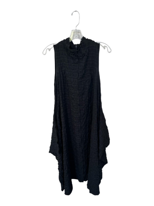 IC by Connie K Size S Black Polyester quilt embossed Sleeveless high neck Dress Black / S