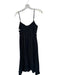 Strut & Bolt Size L Black & White Viscose & Linen Spaghetti Strap Back Zip Dress Black & White / L
