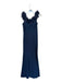 Alex Evenings Size 12 Navy Polyester Off Shoulder Flowers Built In Bra Gown Navy / 12