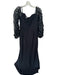 Eliza J Size 12 Black Polyester Off Shoulder Long Sleeves Built In Bra Gown Black / 12