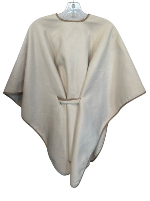 Vince Camuto Size One Size Cream Polyester Blend Belt Shawl Jacket Cream / One Size
