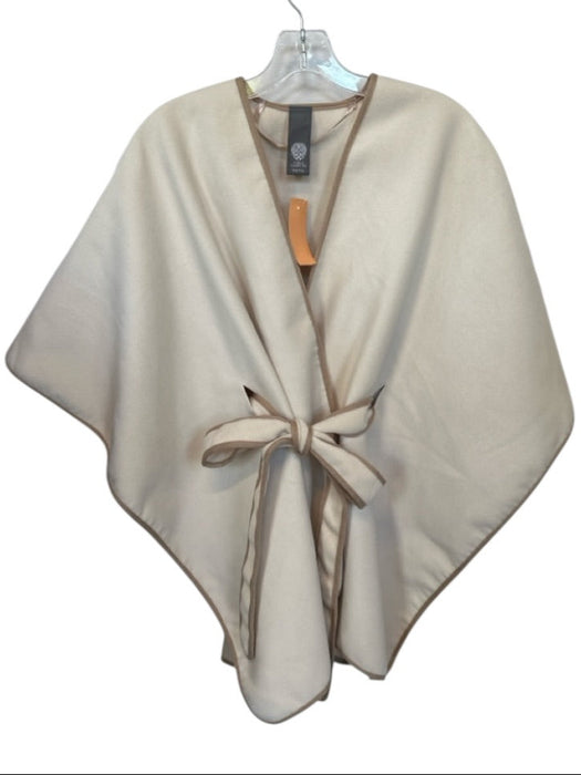 Vince Camuto Size One Size Cream Polyester Blend Belt Shawl Jacket Cream / One Size