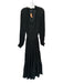 Banana Republic Size M Black Rayon Ruffle Collar Sheer Long Sleeve Maxi Dress Black / M