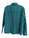 Boden Size 12 Green & Blue Cotton Collared Button Up Long Sleeve Abstract Top Green & Blue / 12
