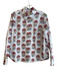 Boden Size 12 White & Multi Cotton Collared Button Up Long Sleeve Floral Top White & Multi / 12