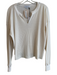 Michael Stars Size M White Polyester Blend Waffle Knit V Neck Long Sleeve Top White / M