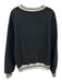yllw Size Medium Navy Blue & Gray Cotton Blend Long Sleeve Graphic Sweater Navy Blue & Gray / Medium