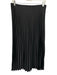 J Crew Size Small Black Polyester Elastic Waist Pleated Midi Skirt Black / Small