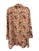 Livro Size Medium Orange, Red, Pink Cotton Long Sleeve Floral Paisley Dress Orange, Red, Pink / Medium