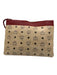 MCM Beige & Red Leather All Over Print Crossbody Men's Bag Beige & Red