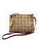 MCM Beige & Red Leather All Over Print Crossbody Men's Bag Beige & Red