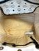 MCM White & Navy Blue Leather Canvas Monogram silver hardware Tote Bag White & Navy Blue / Medium