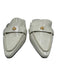 Tory Burch Shoe Size 9 White Patent Leather Pointed Toe Logo Penny Mule Loafers White / 9