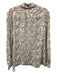 Tory Burch Size 12 White & Navy Blue Silk Blend Long Sleeve Illustrations Top White & Navy Blue / 12